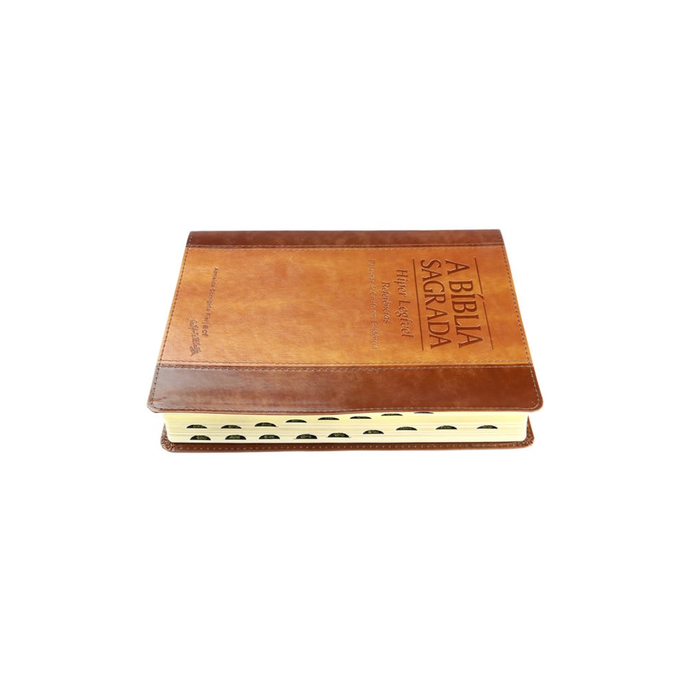 Bíblia Sagrada | ACF | Hiper Legível | Capa Bicolor Chocolate Havana C/ Índice