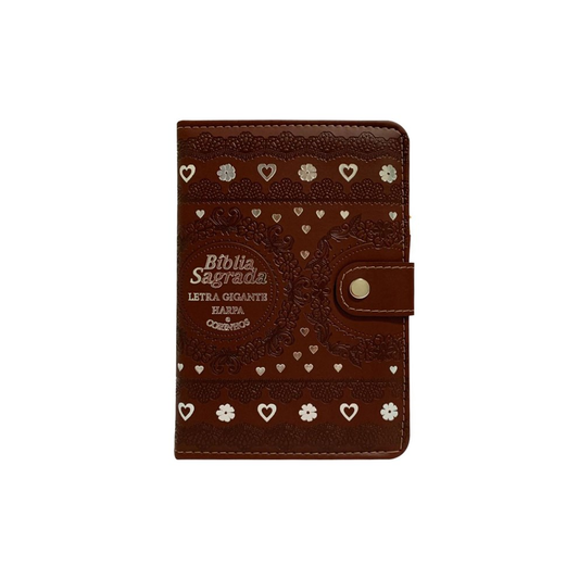 Bíblia Sagrada Carteira Grande | ARC | Letra Gigante | Harpa Avivada e Corinhos Capa Bordô