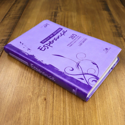 Bíblia de Estudo Esperança | A21 | Letra Normal | Capa Lilás