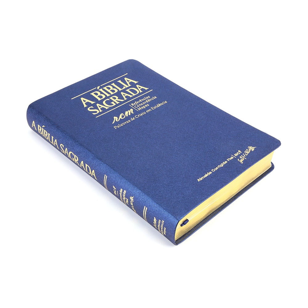 Bíblia Sagrada RCM | ACF | Letra Gigante | Capa PU Luxo Azul