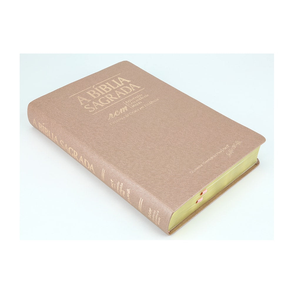 Bíblia Sagrada RCM | ACF | Letra Gigante | Capa PU Luxo Rosê Gold