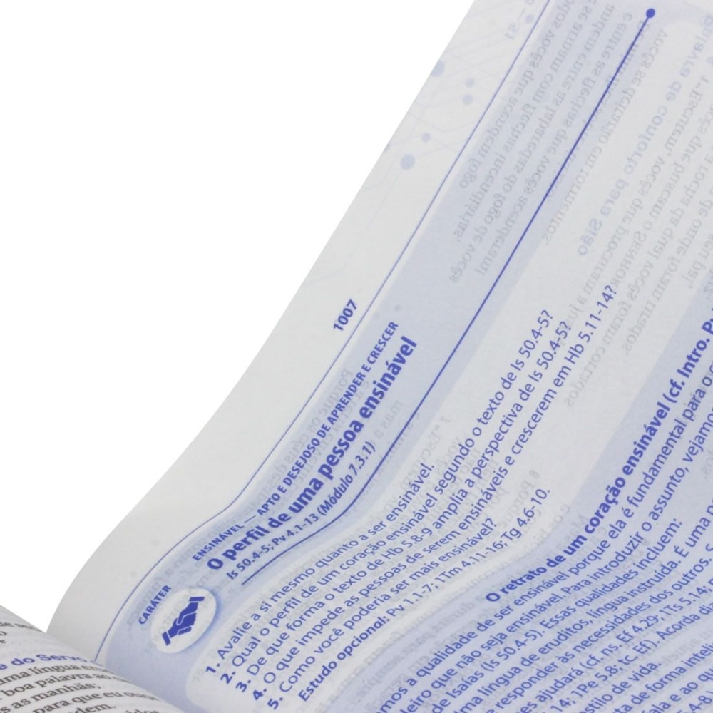 Bíblia de Estudo do Discipulado | NAA | Capa Brochura Azul