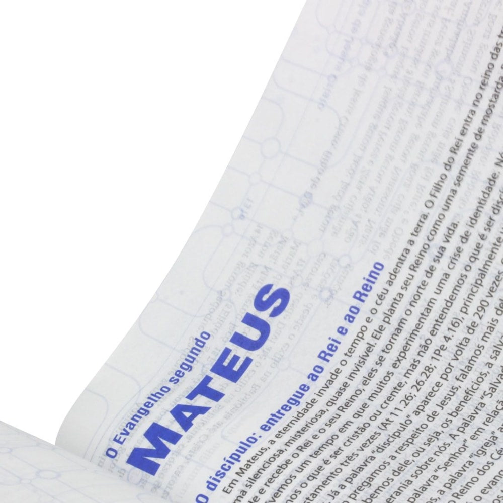 Bíblia de Estudo do Discipulado | NAA | Capa Brochura Azul