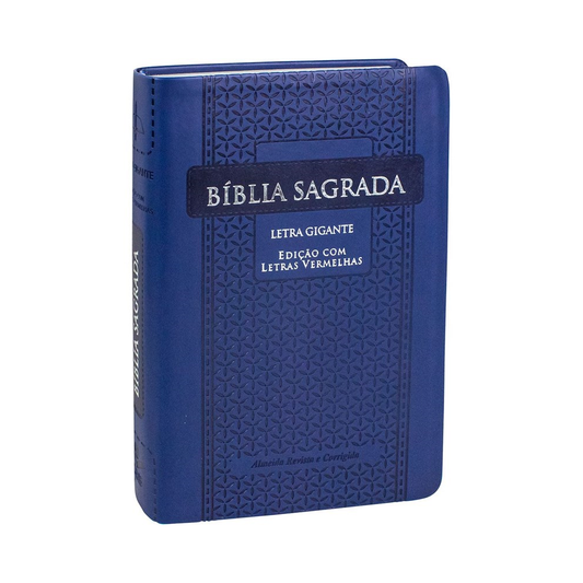 Bíblia Sagrada | ARC | Letra Gigante | Azul Arabesco C/ Índice