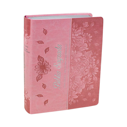 Bíblia Sagrada | ARC | Letra Gigante | Capa Rosa Claro C/ Índice