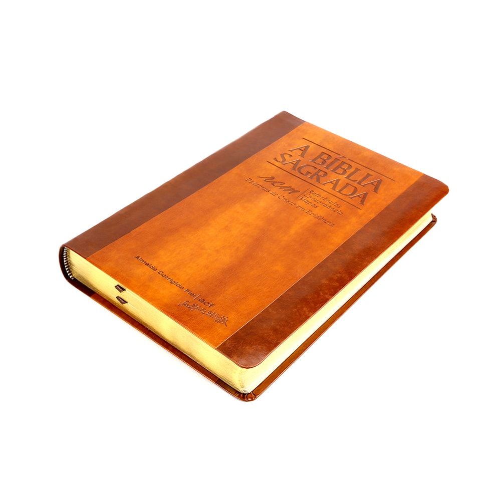Bíblia Sagrada RCM | ACF | Letra Gigante | Capa PU Luxo Chocolate/Havana