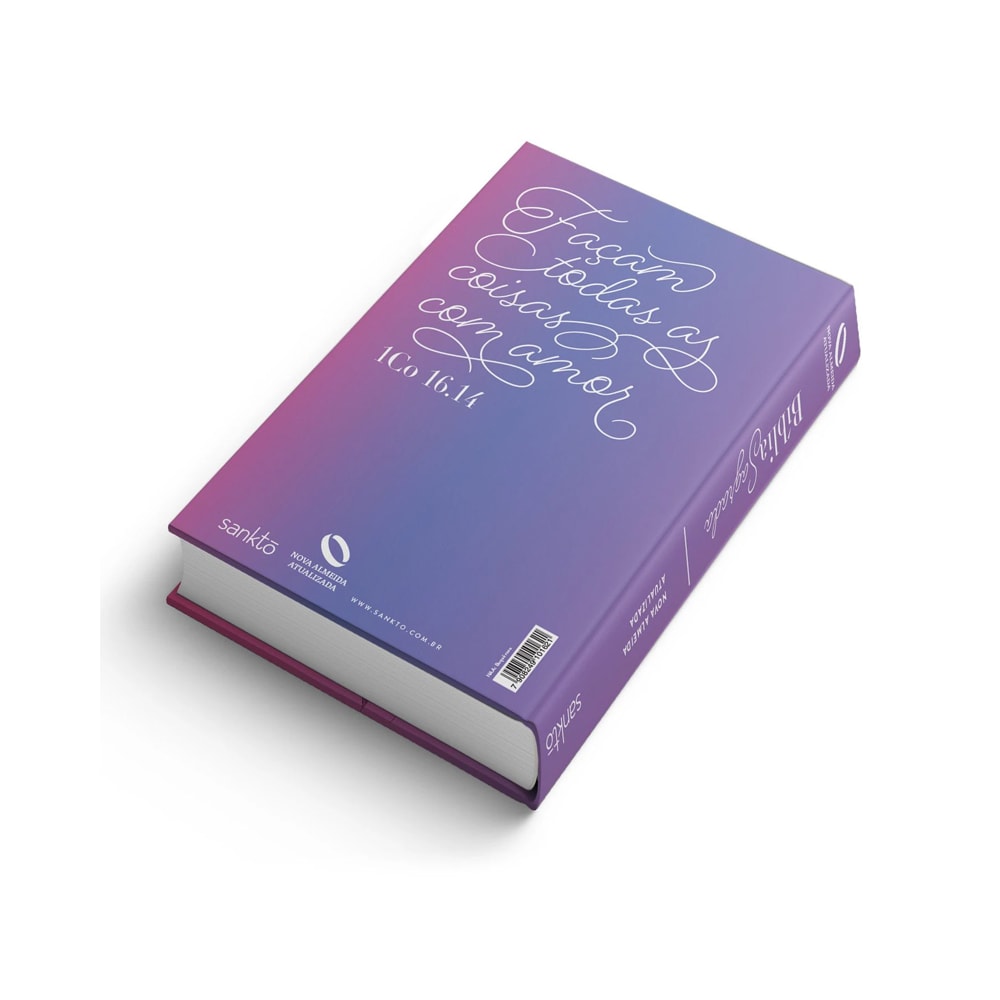 Bíblia Buque Flores Roxo | NAA | Letra Normal | Capa Dura