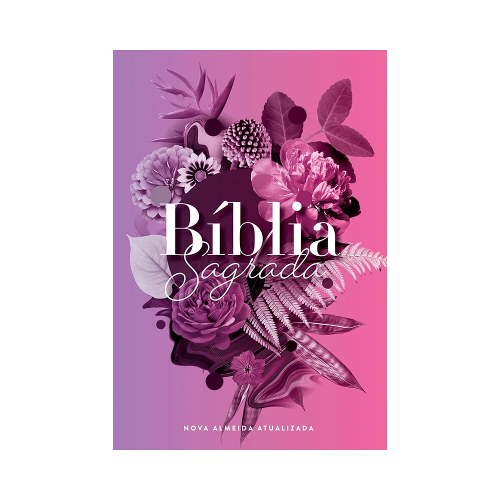 Bíblia Buque Flores Roxo | NAA | Letra Normal | Capa Dura