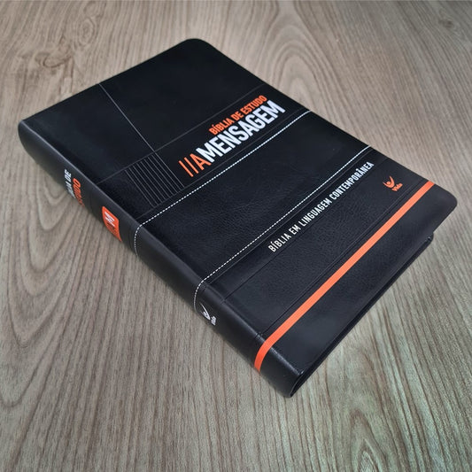 Bíblia de Estudo A mensagem | Capa Luxo Preta