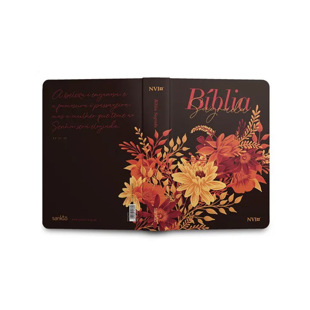 Bíblia Buquê Preta | NVI | Letra Gigante | Capa Soft-Touch