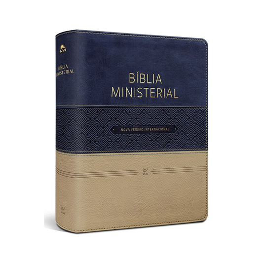 Bíblia Ministerial | NVI Letra Normal | Capa Azul e Bege