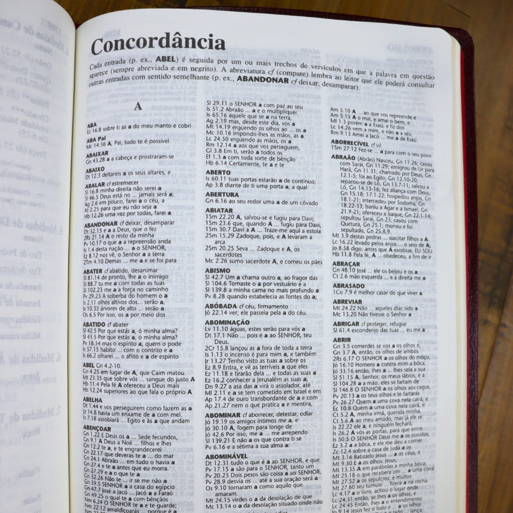 Bíblia Shedd | ARA | Letra Normal | Capa Couro Vinho Bonded