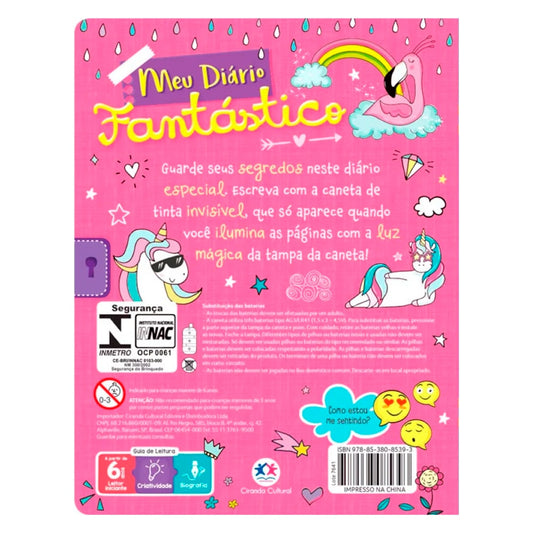Meu Diário Fantástisco | C/ Caneta de Tinta Invísvel