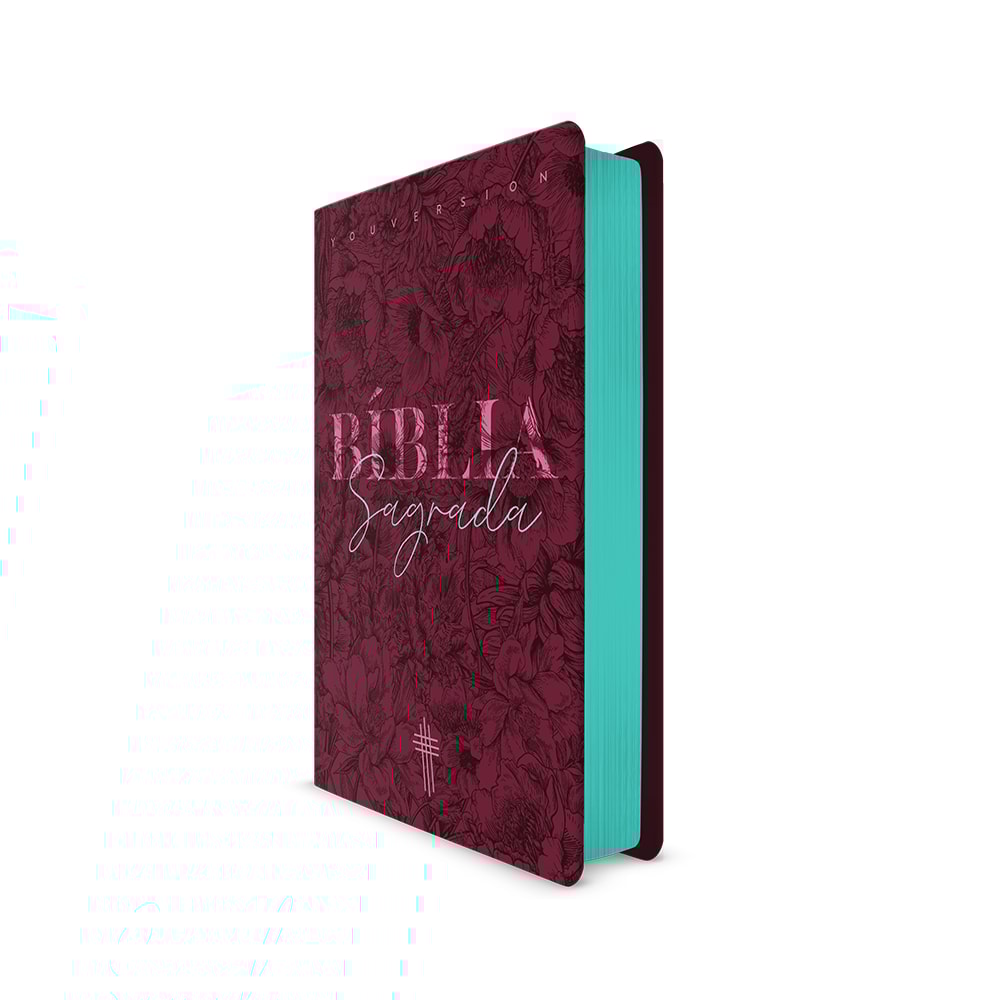 Bíblia Floral Mix Vinho YouVersion | NTLH | Letra Normal | Capa Soft-Touch