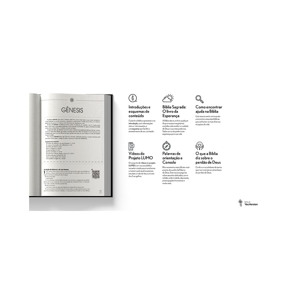 Bíblia Floral Mix Vinho YouVersion | NTLH | Letra Normal | Capa Soft-Touch