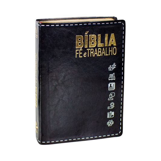 Bíblia Fé e Trabalho | Letra Normal | NAA | Capa Flexível Preta