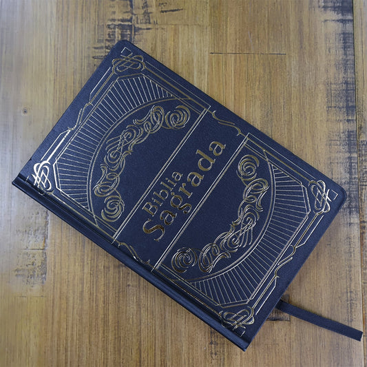 Bíblia Preta e Dourada | NVT | Letra Normal | Capa Dura Luxo