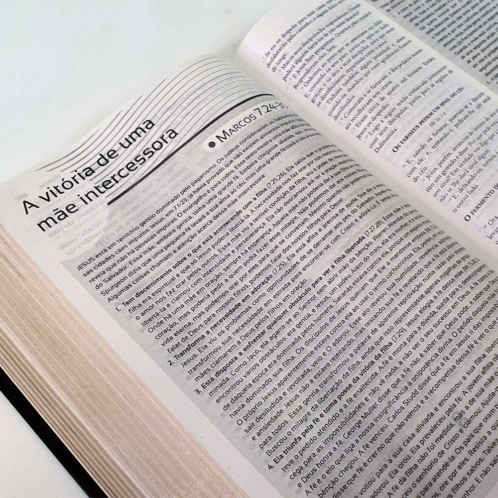 Bíblia Pregação Expositiva | ARA | Letra Normal | PU luxo preta | Hernandes Dias Lopes