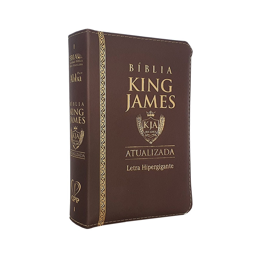Bíblia King James Atualizada | KJA | Letra Hipergigante | Capa Marrom C/ Zíper