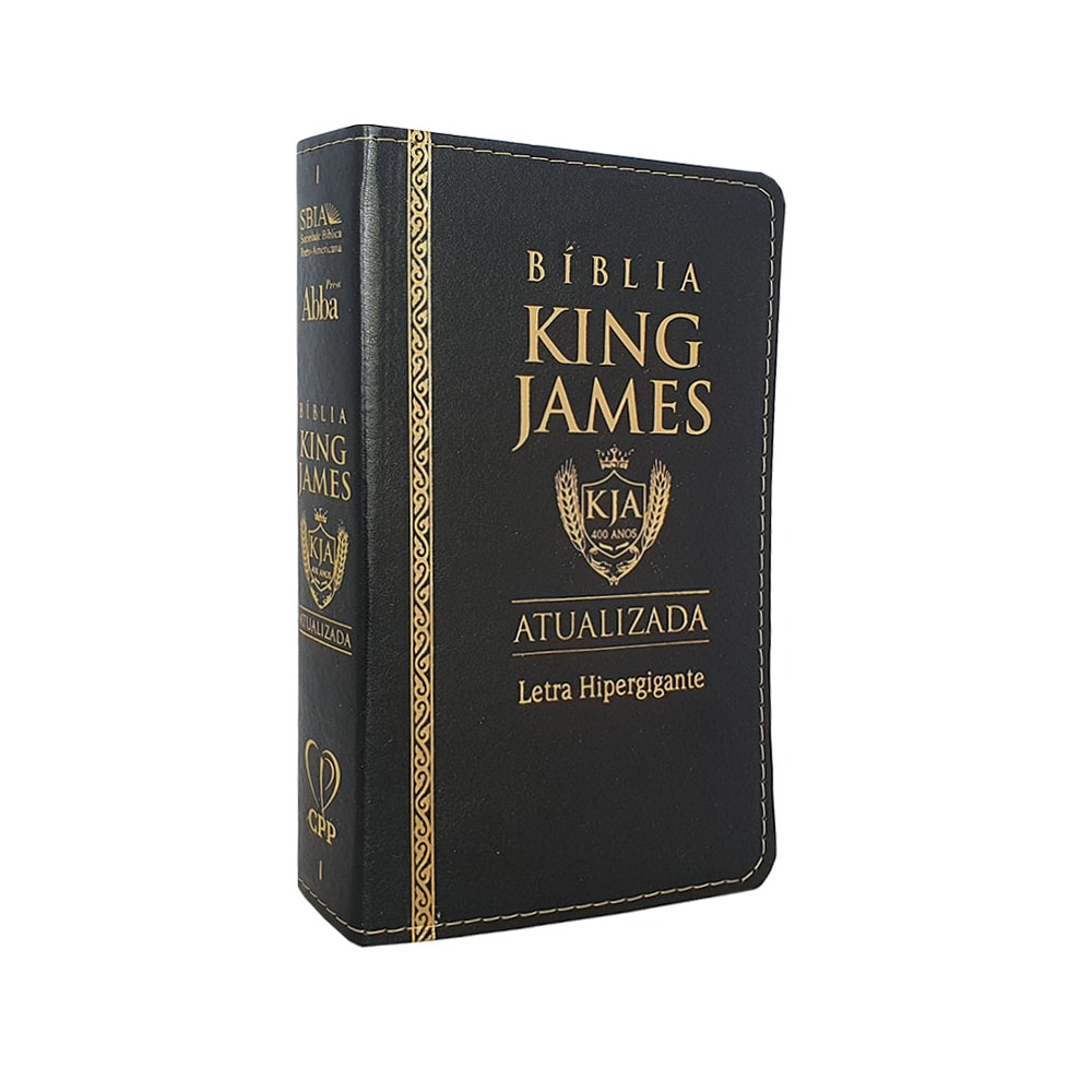 Bíblia King James Atualizada | KJA | Letra Hipergigante | Capa PU Preta