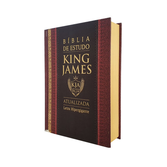 Bíblia King James de Estudo Atualizada | KJA | Letra Hipergigante | Capa Dura Clássica