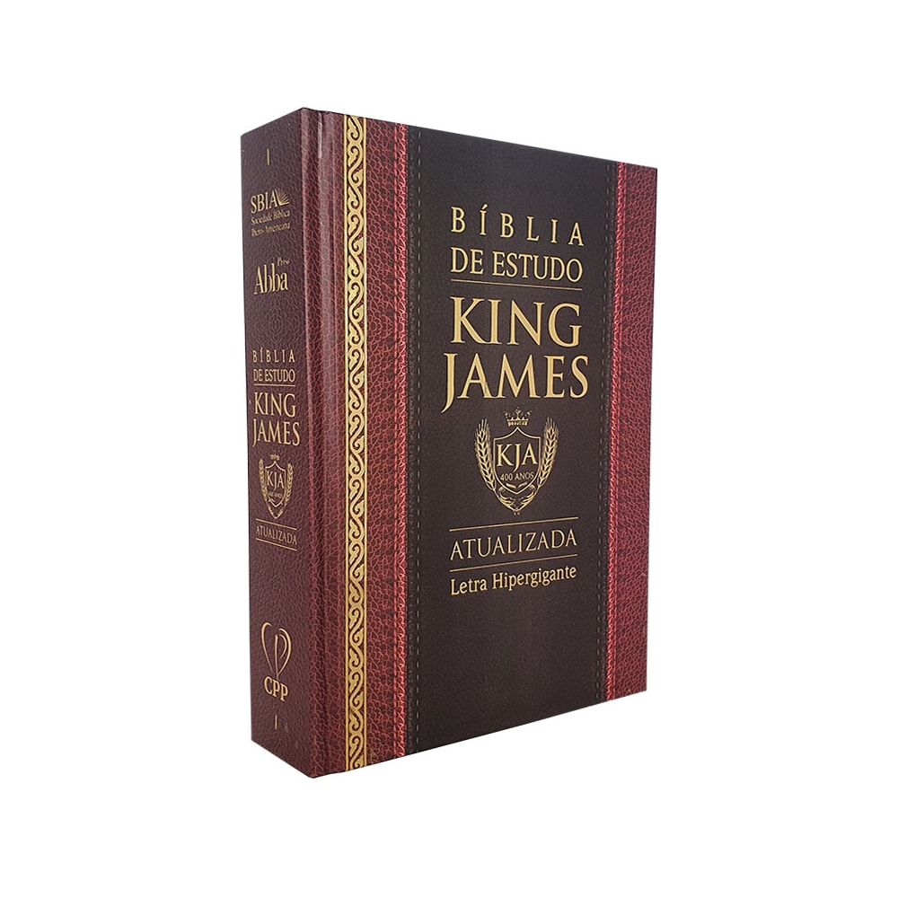 Bíblia King James de Estudo Atualizada | KJA | Letra Hipergigante | Capa Dura Clássica