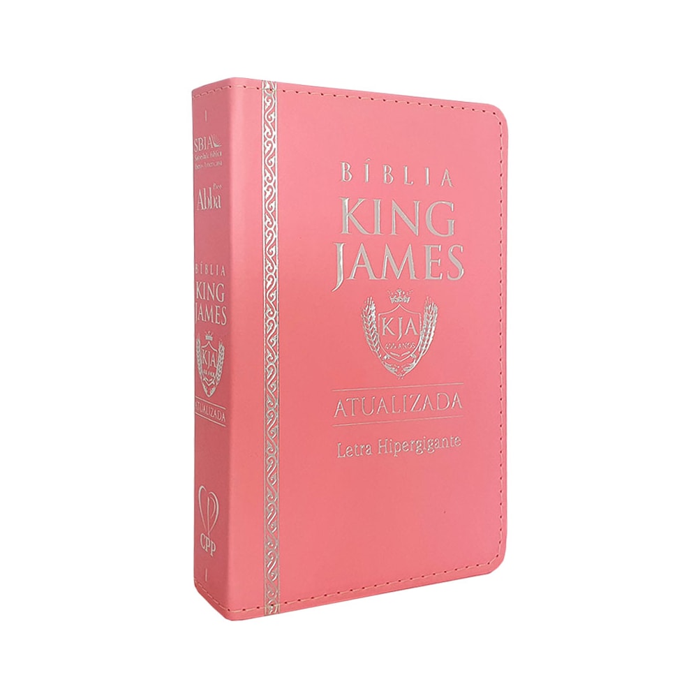 Bíblia King James Atualizada | KJA | Letra Hipergigante | Capa PU Rosa