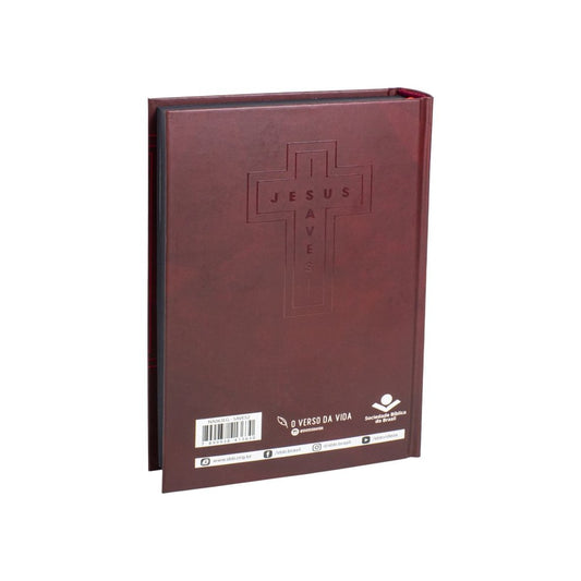 Bíblia Jesus Saves | NAA | Letra Grande | Capa Dura Vermelha