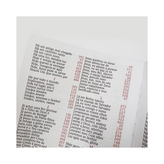 Harpa Avivada e Corinhos Médio | Letra Gigante | Tradicional Branca Capa Dura