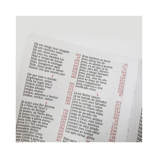 Harpa Avivada e Corinhos Médio | Letra Gigante | Capa Fé Preta Espiral