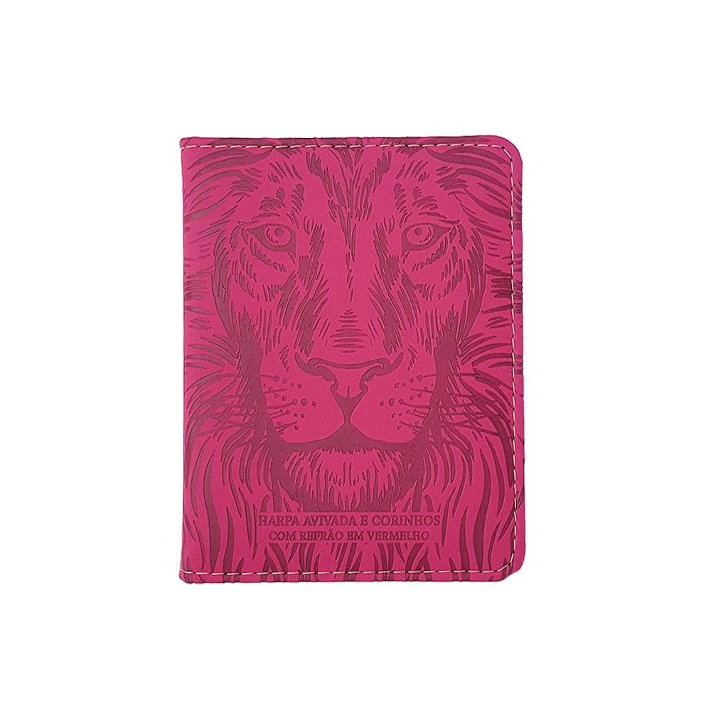 Harpa Avivada e Corinhos Médio | Letra Gigante | Leão Pink Capa Luxo