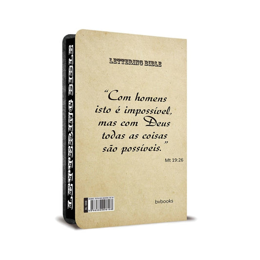 Bíblia King James 1611 Ultra Fina Lettering Bible | Letra Normal | Capa Tradicional Retrô