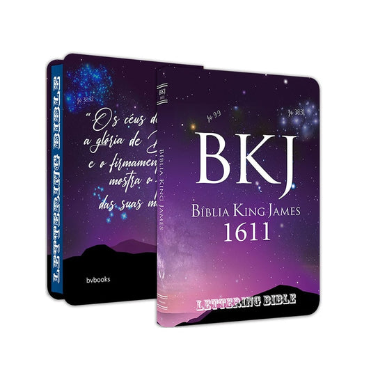 Bíblia King James 1611 Ultra Fina Lettering Bible | Letra Normal | Capa Universo