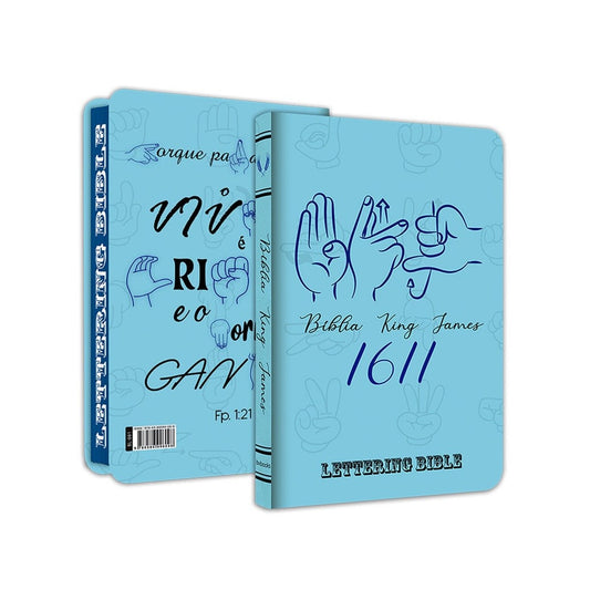 Bíblia King James 1611 Ultra Fina Lettering Bible | Letra Normal | Capa Sinais