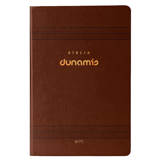 Bíblia Dunamis Clássica Marrom | NVI | Letra Normal | Capa Luxo