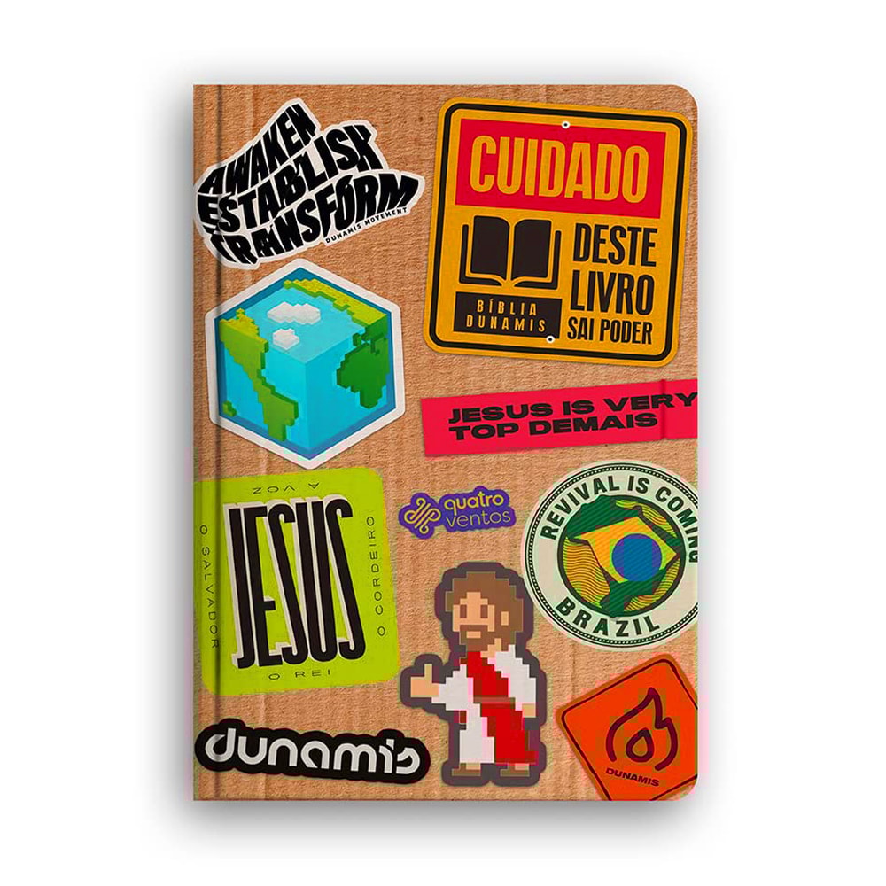 Bíblia Dunamis Stickers | NVI | Letra Normal | Capa Dura