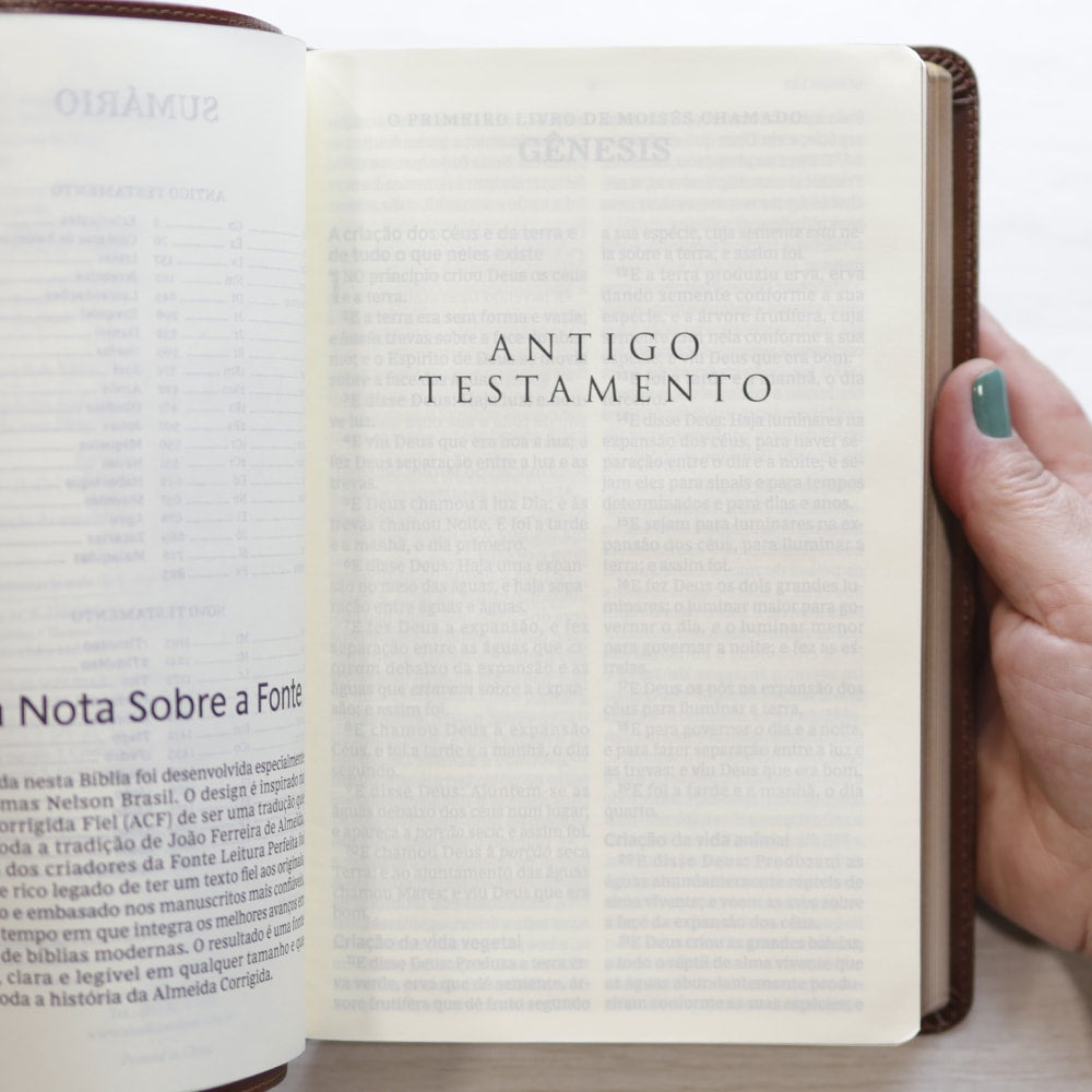 Bíblia Sagrada | ACF | Letra Grande | Couro Soft Marrom