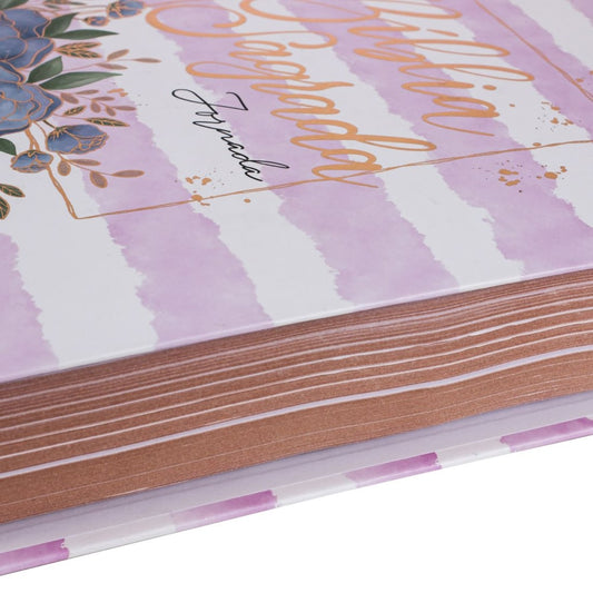 Bíblia Sagrada Jornada Espiral | NAA | Letra Normal | Capa Tipo Fichário Aquarela