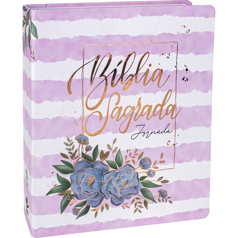 Bíblia Sagrada Jornada Espiral | NAA | Letra Normal | Capa Tipo Fichário Aquarela