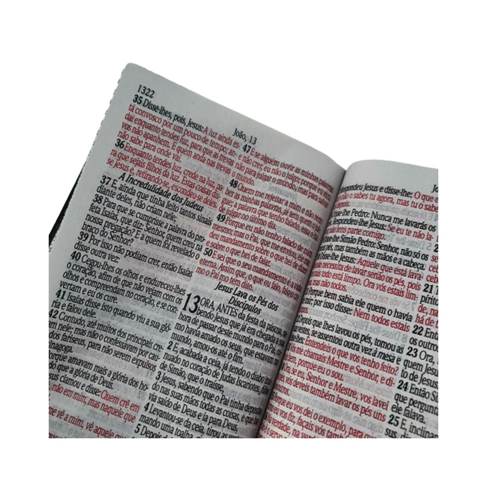 Bíblia Sagrada Letra Jumbo | ARC | Harpa Avivada e Corinhos | Capa PU Luxo Estrela Preta
