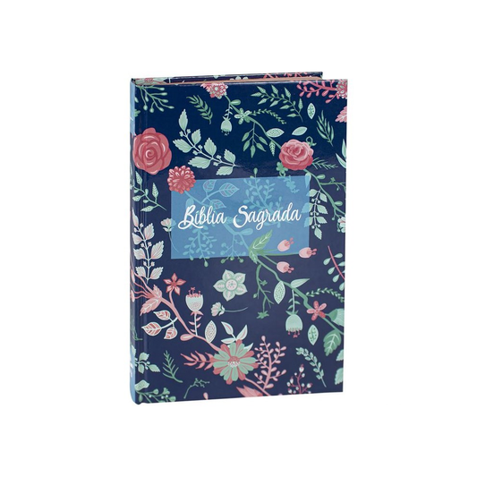 Bíblia Sagrada para Evangelismo Flores | ARC | Letra Normal | Capa Dura