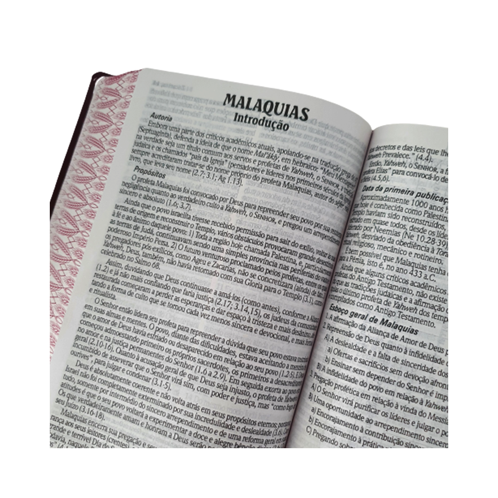 Bíblia de Estudo King James Atualizada | KJA | Letra Hipergigante | Capa Luxo Cover Book Bordô
