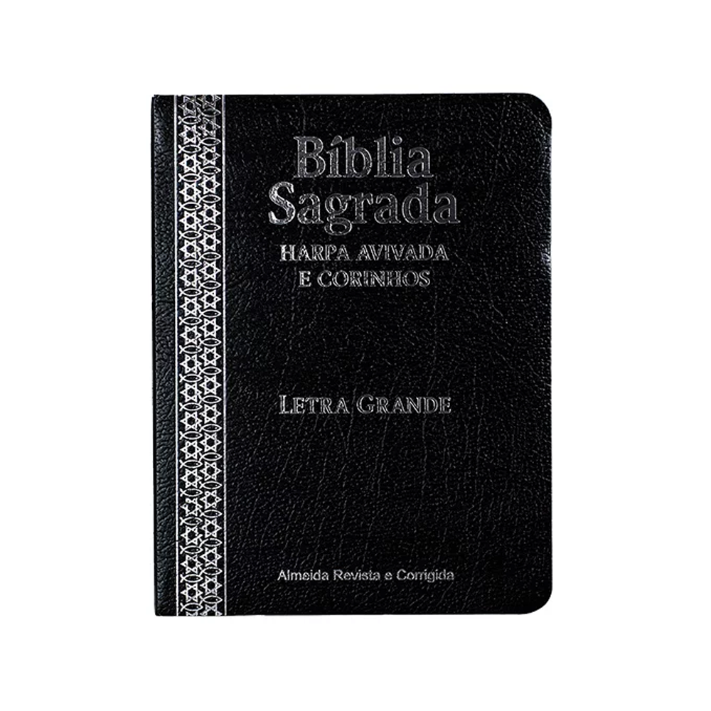 Bíblia Sagrada Media | ARC | Letra Grande | Harpa Avivada | Covertex Preta