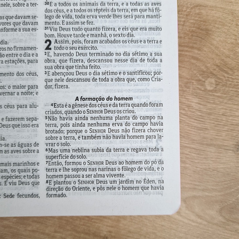 Bíblia Sagrada | Letra Normal | ARA | Capa Dura Branca Flores