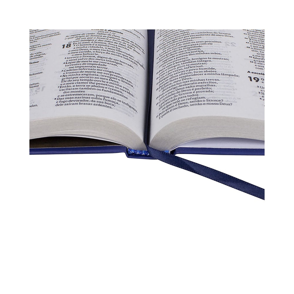 Bíblia Sagrada Cruz Prata | Letra Normal | ARA | Capa Dura Azul