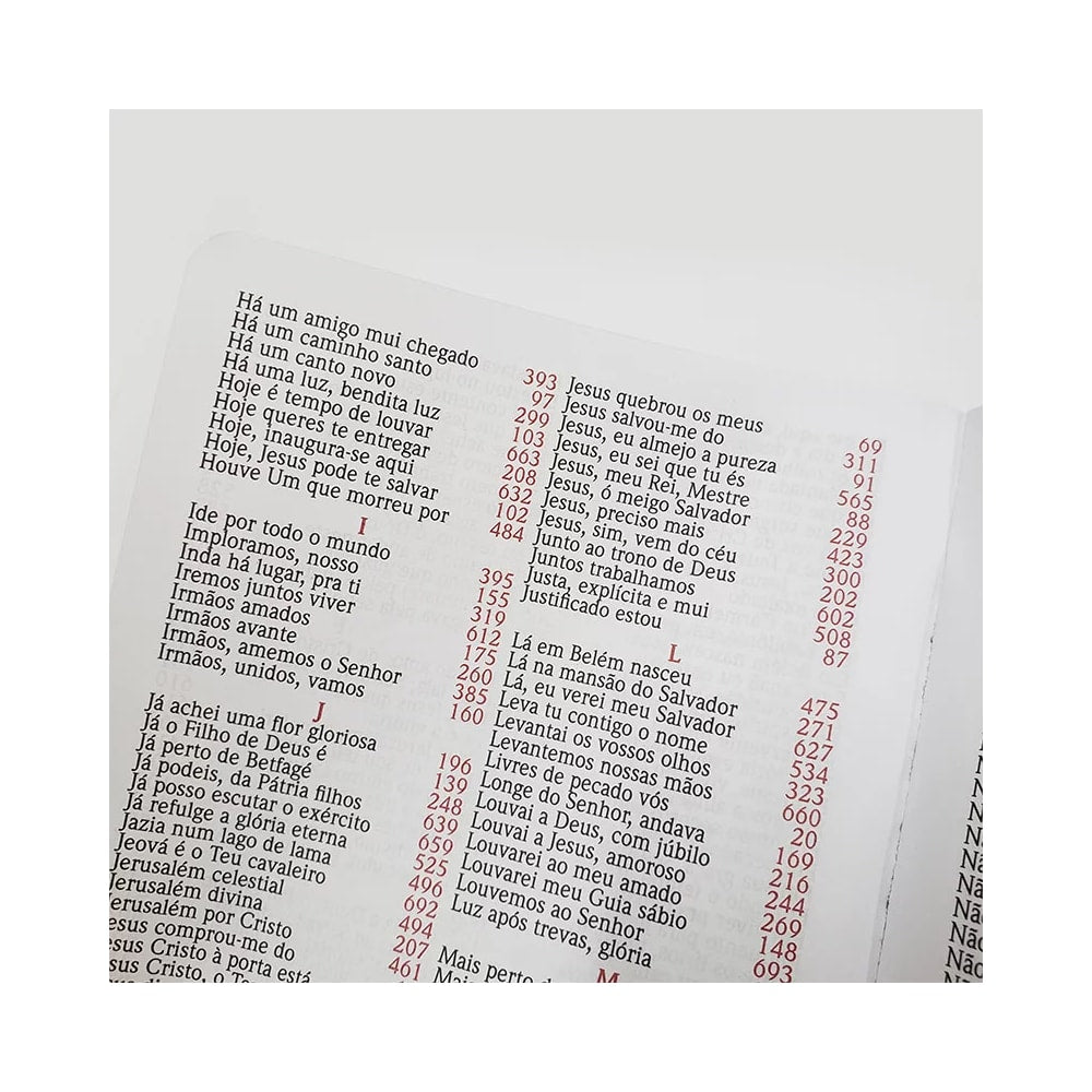 Harpa Avivada e Corinhos Tradicional | Letra Gigante | Capa PU Luxo Preta