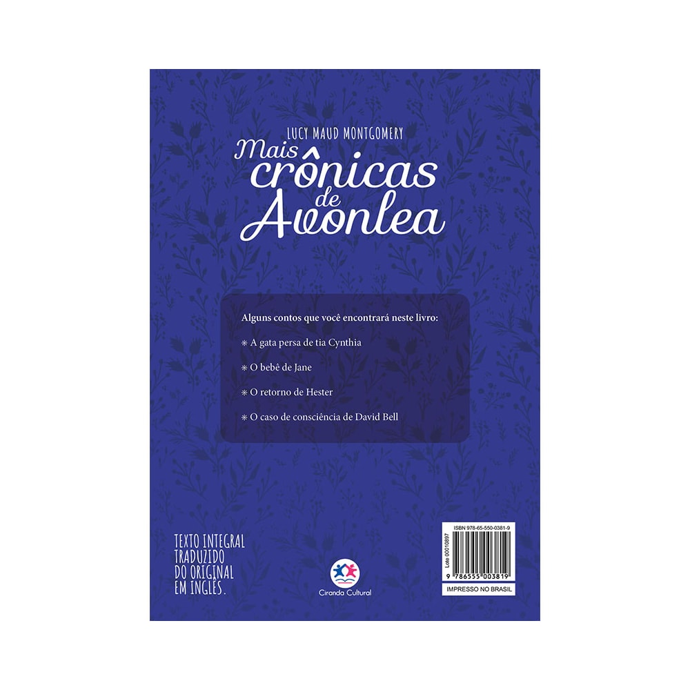 Mais Crônicas de Avonlea | Lucy Maud Montgomery