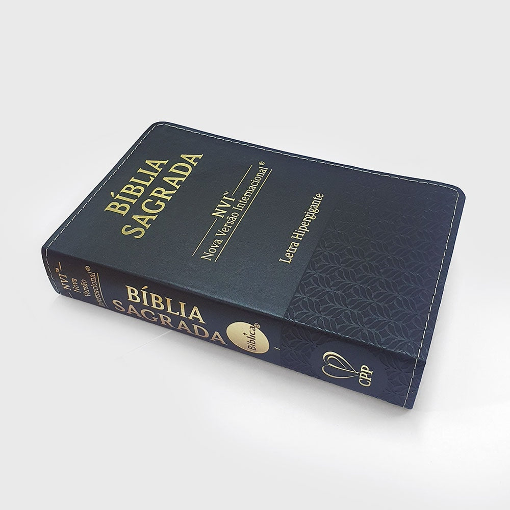 Bíblia Sagrada | NVI | Letra Hipergigante | Capa Luxo Preta