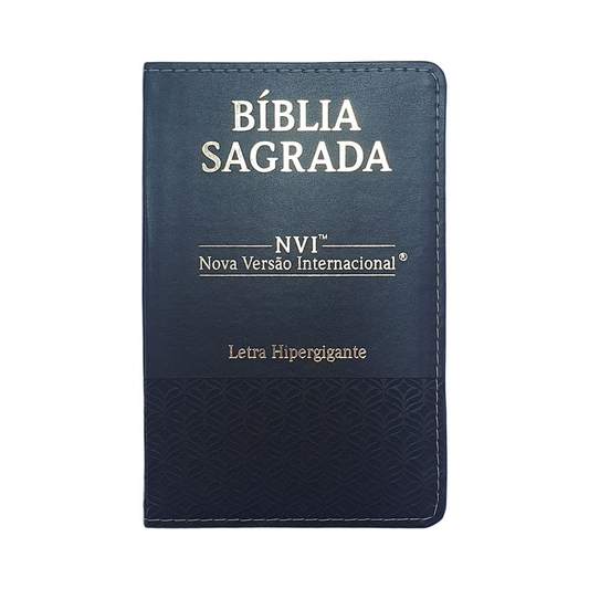 Bíblia Sagrada | NVI | Letra Hipergigante | Capa Luxo Preta