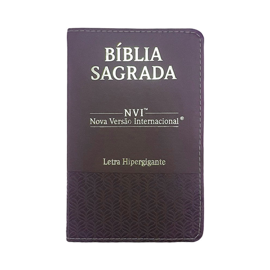 Bíblia Sagrada | NVI | Letra Hipergigante | Capa Luxo Marrom
